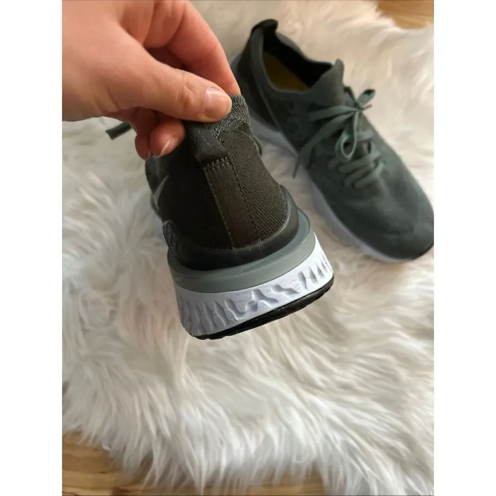 Nike Epic React Flyknit Olive/Mineral Spruce, Size 11.5 BQ8928-301, lightly used